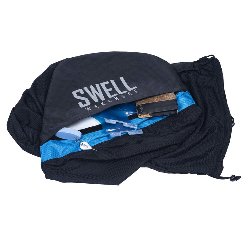 SWELL Wakesurf - Adjustable Length Wakesurf Board Sock with Padded Nose and Pocket - Wakeboard Cover - One Size Fits All Surfboard Bag (Snub Nose - Blue) - Image 3